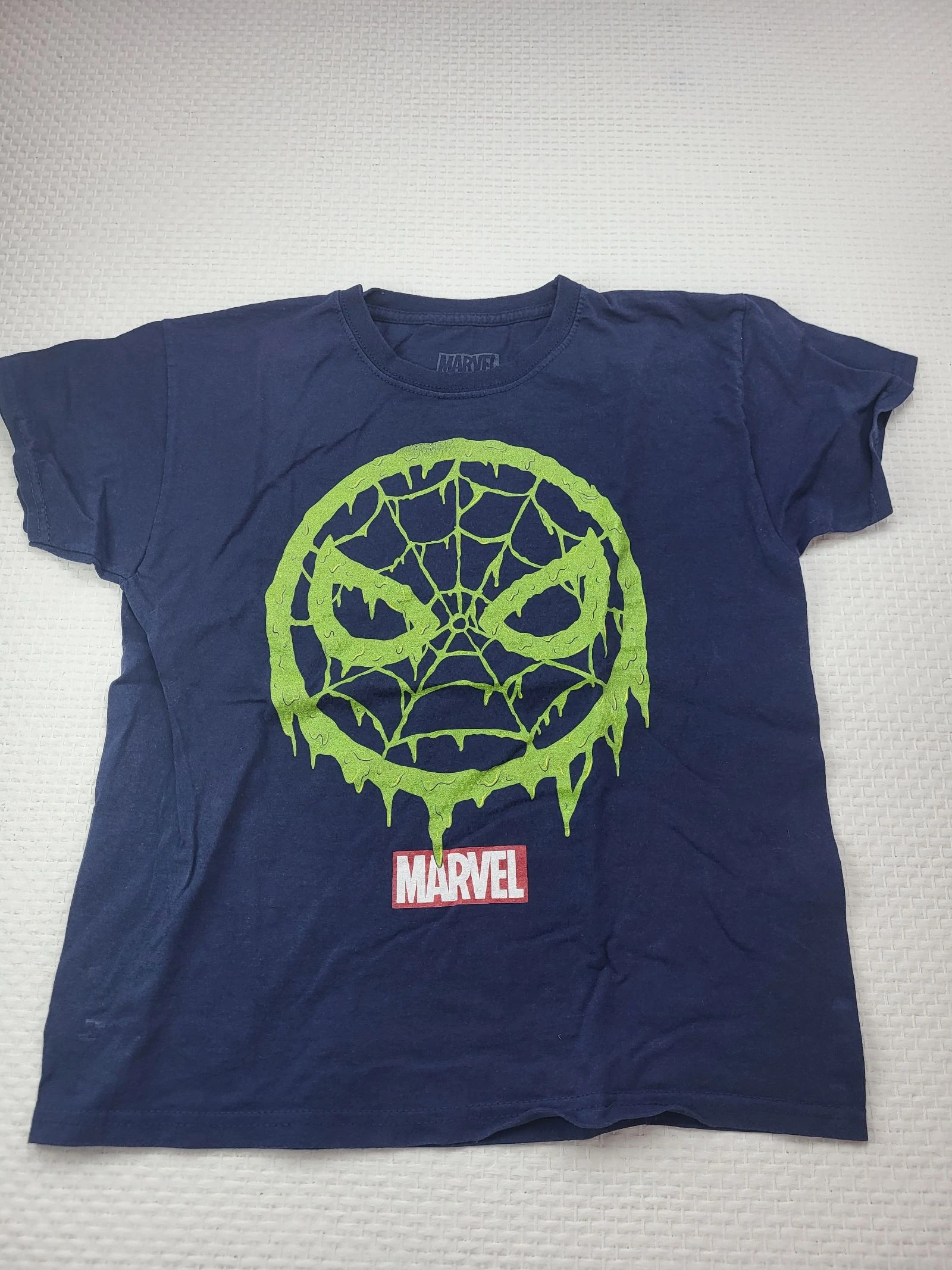 T-shirt bleu marine Marvel Spider-Man effet slime vert – 7/8 ans (122/128 cm)